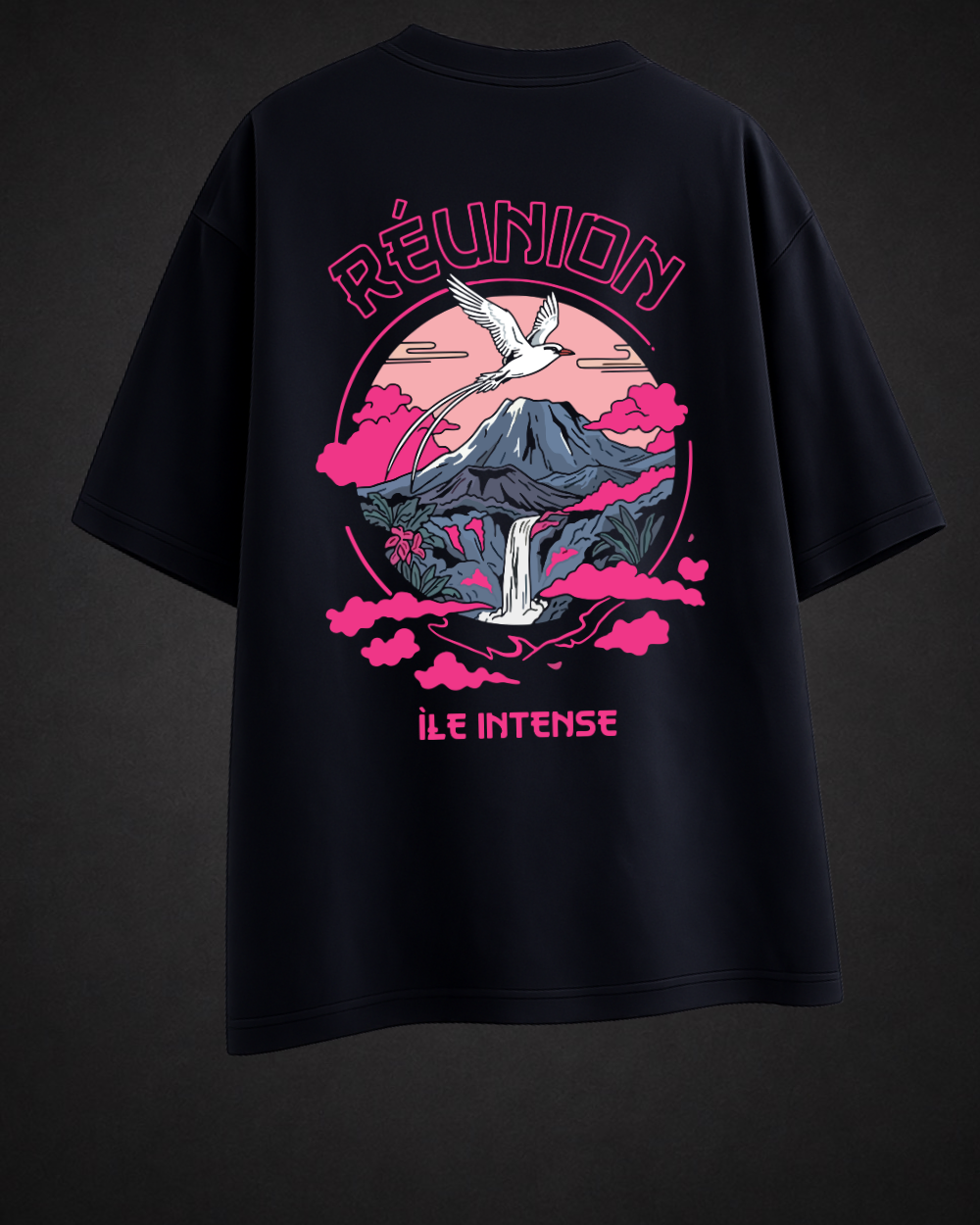 Tee-shirt Île Intense — Volcan — Rose magma